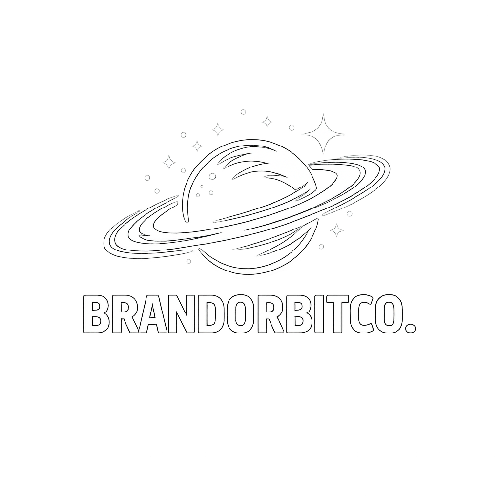 planet with rings logo design
